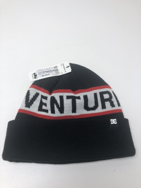 Bonnet DC SHOES Re/SOLVE - Taille Unique Noir/Rouge Acrylique Polyester pour Hiver