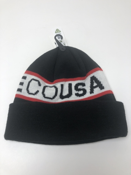 Bonnet DC SHOES Re/SOLVE - Taille Unique Noir/Rouge Acrylique Polyester pour Hiver