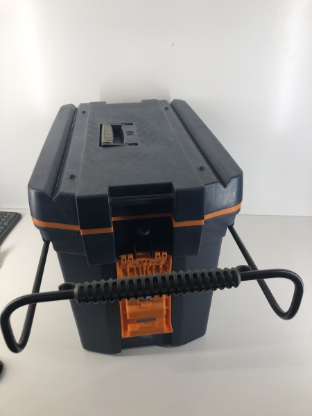 Caisse de rangement sur roulettes - capacité 50L, 2 roues diamètre 11 cm, poignée rétractable pour manutention et transport