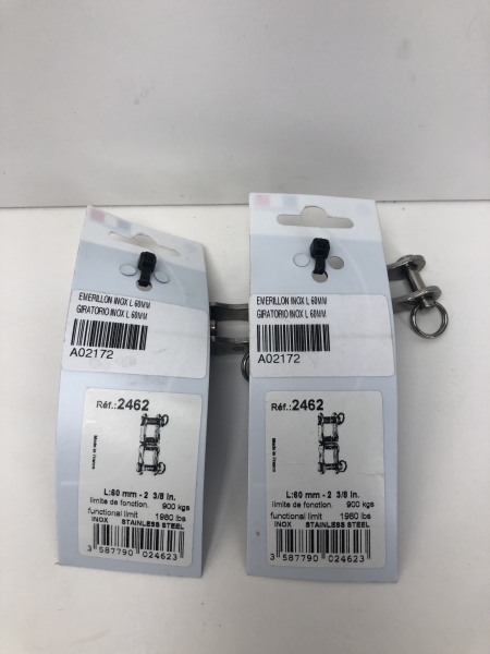 Émerillons inox WICHARD GM 60 mm - Inox 316L, 13 mm, Charge 1400 kg, Usage nautique