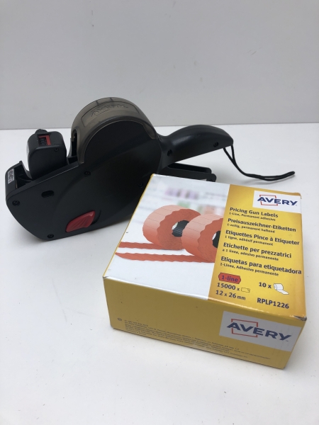 Étiqueteuse AVERY Pince à Étiqueter 1 Ligne + rouleau étiquettes