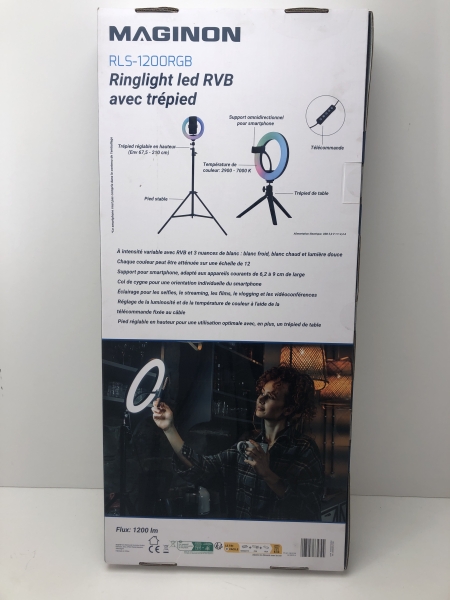 MAGINON Ringlight avec trépied led RVB