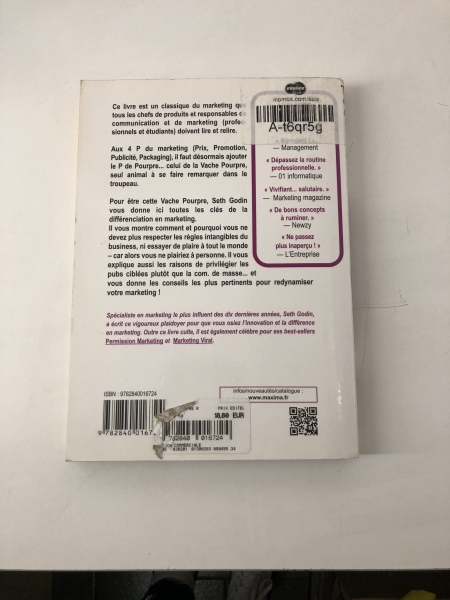 Livre Maxima La Vache Pourpre - Seth GODIN - 178 Pages Éditeur Maxima Collection Hors Collection