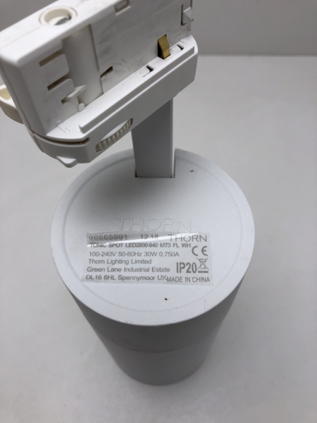 Projecteur LED orientable RAFALE 2 - 22W Blanc, 230V, pour rail 3 allumages, intérieur