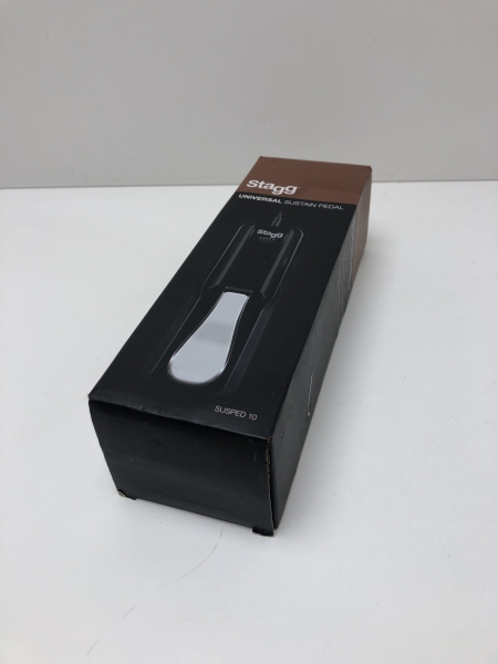 Pédale de Sustain Stagg susped10 - Plastique Robuste Chromée 1,5m Jack 6,35mm pour Pianos et Claviers Électroniques
