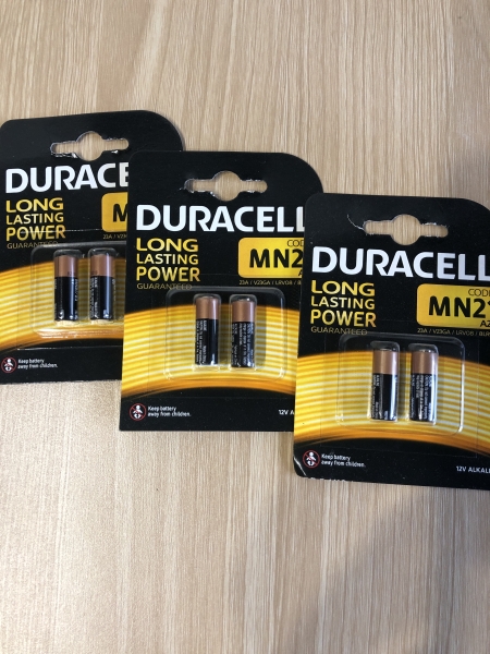 Pile Alcaline DURACELL Plus A23 LR 23 - 12V 2A 2 unités pour Outils Électriques