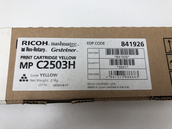 Toner laser origine RICOH MP C2503H Yellow