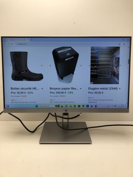 Écran HP EliteDisplay E243 - 23.8 pouces Full HD IPS pour bureau et télétravail