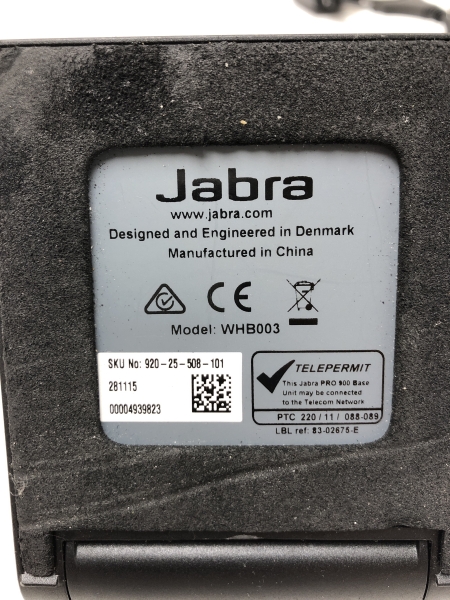 Casque Jabra PRO 920 - DECT Sans Fil Mono avec Micro Perche Télescopique pour Téléphone à Fil