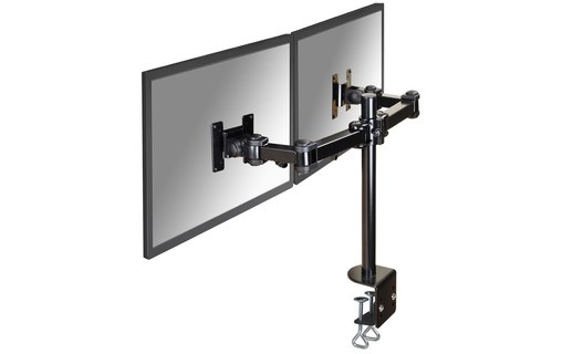 Support bureau écrans plats Newstar - Pince, 8 kg, 10" à 27", VESA 75x75 à 100x100, réglable en hauteur
