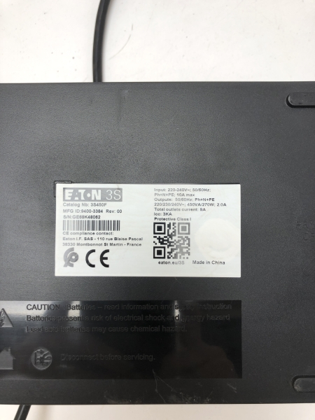 Onduleur EATON 3S 450 - 450 VA 270 Watts 6 Prises pour Protection Électrique