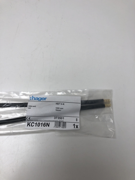 Câble électrique Hager H07 V-K - 16mm² 1000mm Noir pour installations électriques