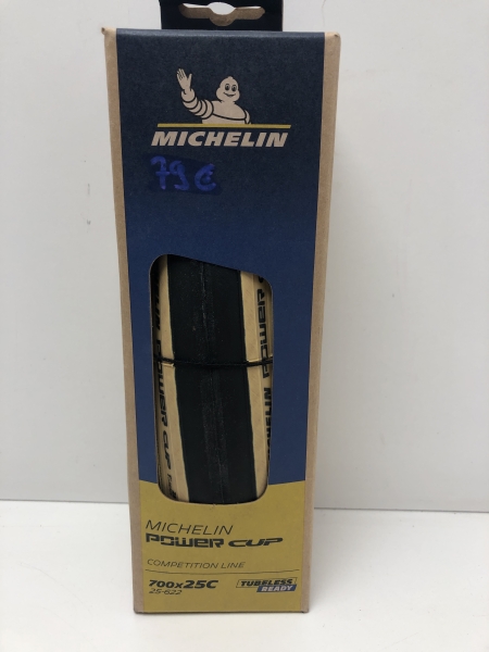 Pneu vélo Michelin Power Cup Competition Line - 700x25C 3x120 TPI Aramid Shield Gum-X pour route et course