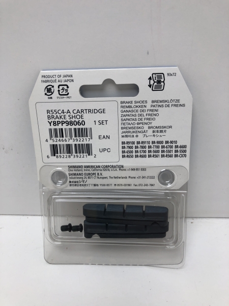 Paire de Patins de Frein Shimano R55C4 - Cartouches Vélo de Route Compatibles Shimano Spares