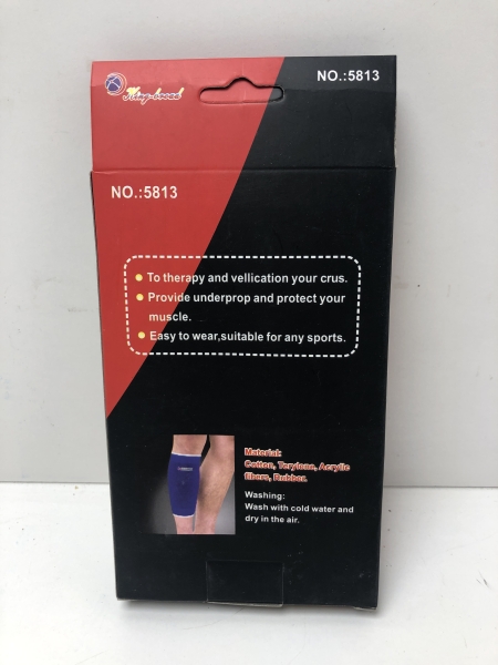 Bandages mollet King-Broad - lot de 2 en polyester et coton bleu, taille unique, protection musculaire pour sport et fitness
