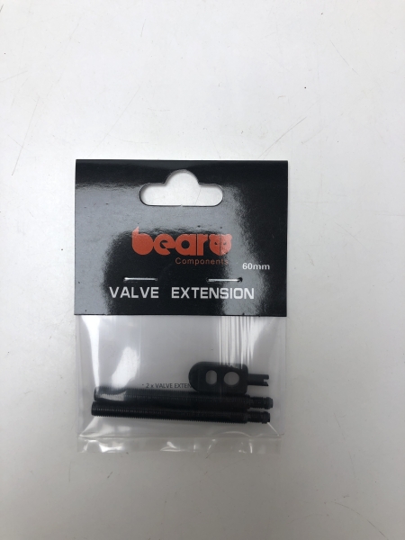Valves d'extension Bear Aluminium - 60mm Noir Presta pour Vélo Route et VTT