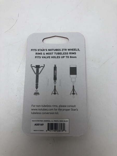 2 Valves Alu STAN'S NOTUBES Presta 55MM