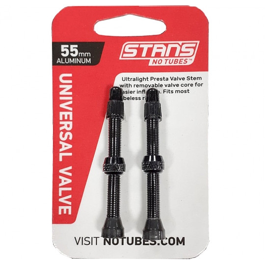 2 Valves Alu STAN'S NOTUBES Presta 55MM