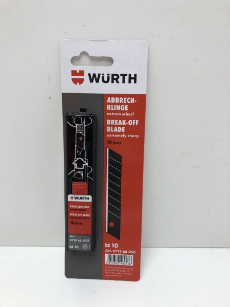 Lame sécable Würth - 10 pièces en métal 110 mm pour coupe précise et manuelle