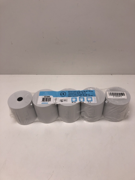 Rouleaux papiers thermiques EXACOMPTA - Lot de 5, 80 mm x 70 mm, Recyclable, Pour caisses enregistreuses