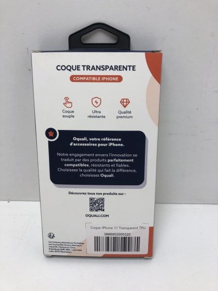 Oquali Coque iPhone 11 Transparent TPU 