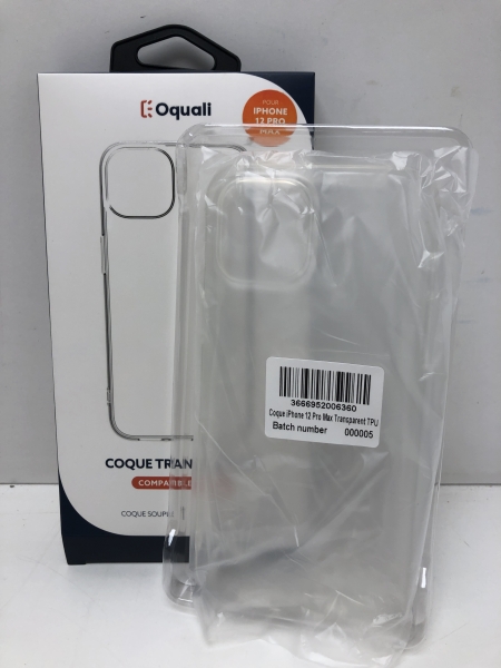 Oquali Coque iPhone 12 Pro Max Transparent TPU 