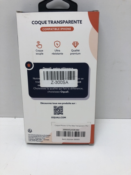 Oquali Coque iPhone 12 Pro Max Transparent TPU 