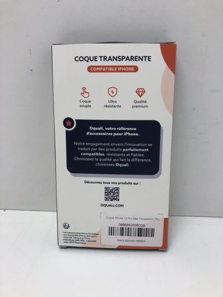 Oquali Coque iPhone 13 Pro Max Transparent TPU 