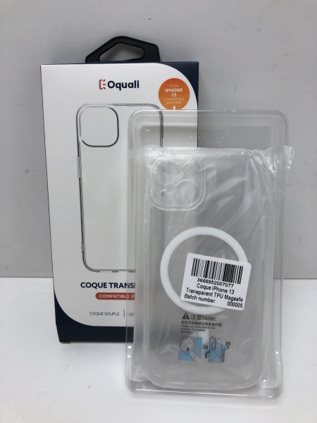 Oquali Coque iPhone 13 Transparent TPU Compatible Magsafe