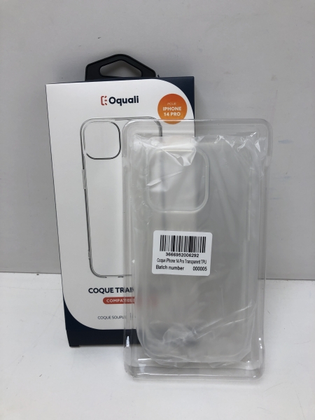 Oquali Coque iPhone 14 Pro Transparent TPU 