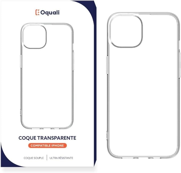 Oquali Coque iPhone 14 Transparent TPU 