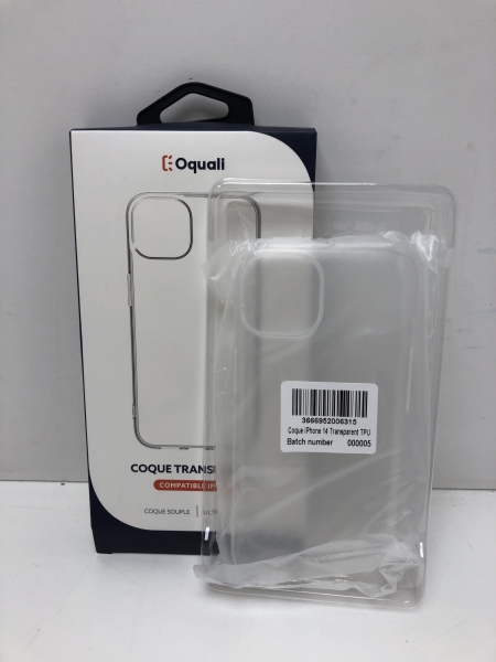 Oquali Coque iPhone 14 Transparent TPU 