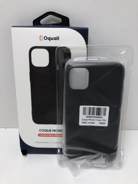 Oquali Coque iPhone 11 Noir TPU 
