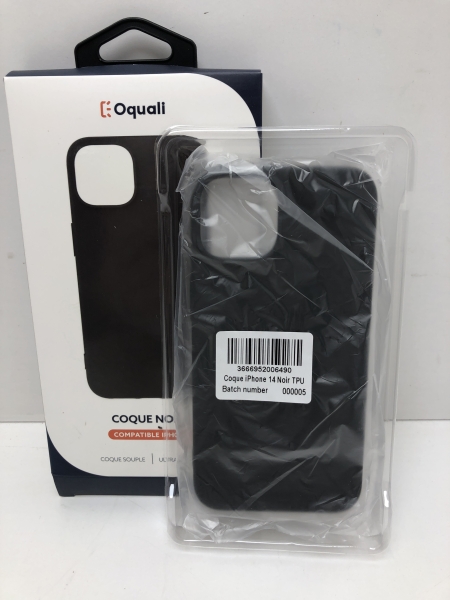 Oquali Coque iPhone 14 Noir TPU 