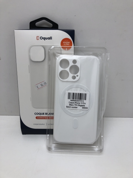Oquali Coque iPhone 13 Pro Blanc TPU Compatible Magsafe