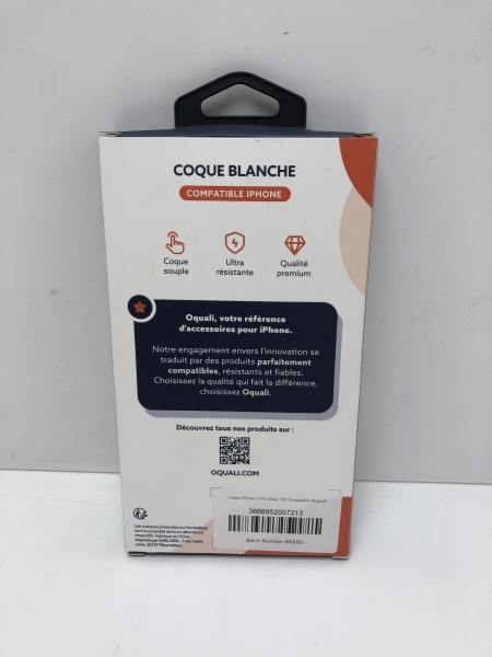 Oquali Coque iPhone 13 Pro Blanc TPU Compatible Magsafe