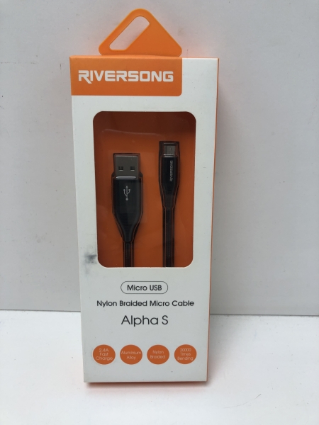 Riversong cable Alpha S USB - micro USB 1,0m 2,4A black CM32