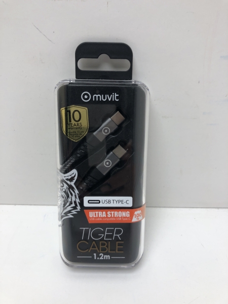 Muvit - Tiger Cable Ultra Résistant Type C/Type C 1.2M