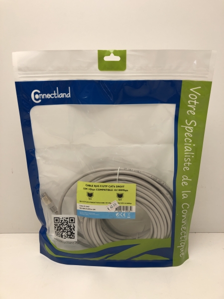  Câble RJ45 Droit F/UTP Cat6 Blinde 15 M