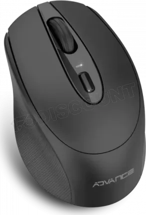 Souris sans fil Advance Feel - Capteur optique 1800 dpi, Ambidextre, Noir, USB 2.0 - Compatible Mac et Windows