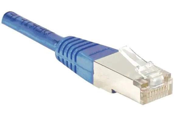 Cordon Patch RJ45 F/UTP Cat6 bleu 0.5m