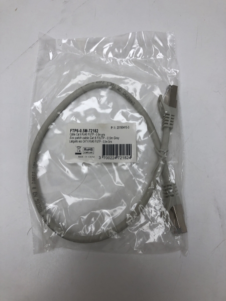 Cordon Patch RJ45 F/UTP Cat6 gris 0.5m