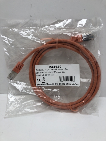 Cordon Patch RJ45 F/UTP Cat6 orange  2m