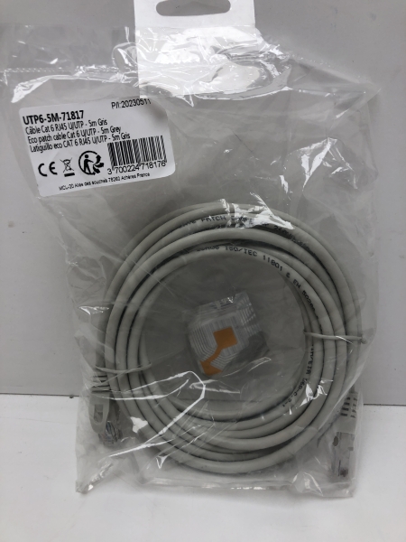 Cordon Patch RJ45 F/UTP Cat6 gris  5m