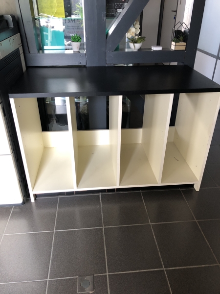 Meuble bas à l'unité - dimensions 60x78x122 cm - dessus noir - meuble de rangement pour maison