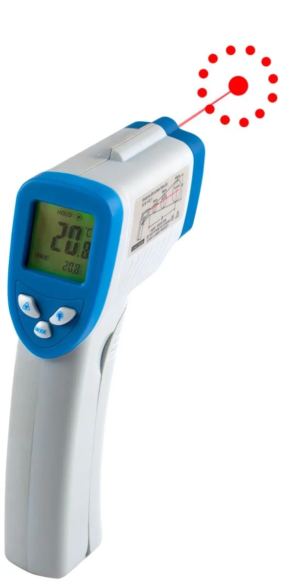 Thermomètre digital infrarouge MATFER - min -50 °C max 380 °C +/- 1 °C