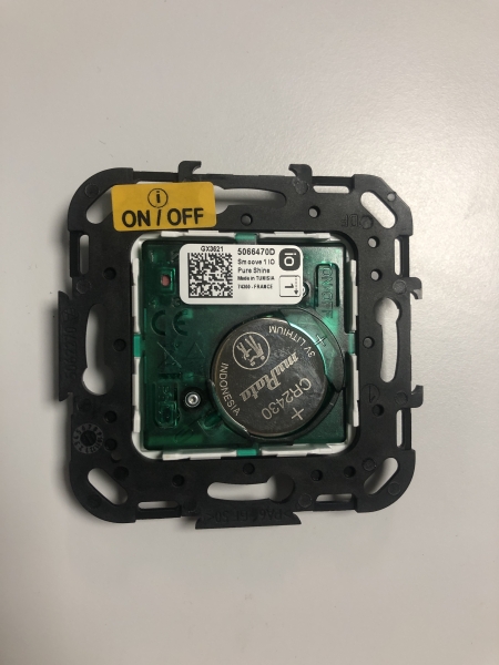 Commande radio murale Somfy Smoove 1 io Pure Shine - technologie IO-Homecontrol sans fil