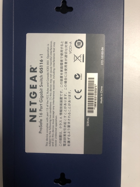 Switch NETGEAR GS116v1 - 16 ports Gigabit Ethernet pour réseau informatique domestique et professionnel