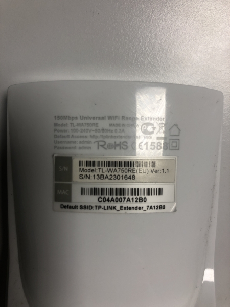 Répéteur WiFi TP-LINK TL-WA750RE - Amplificateur de signal 150 Mbps
