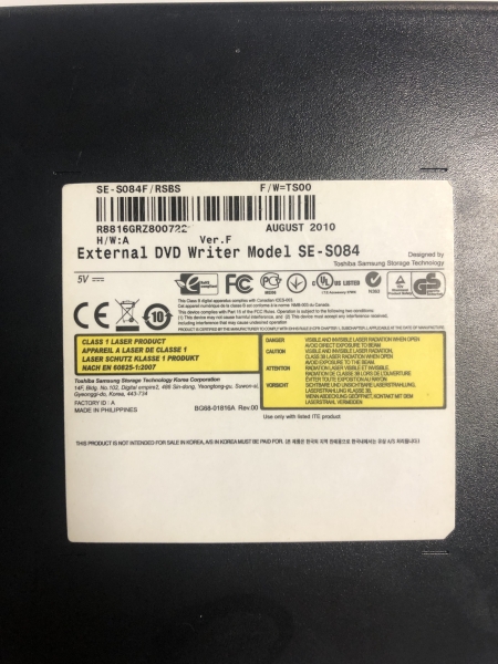 Graveur DVD Samsung SE-S084 - Lecteur externe USB 8x compatible PC et Mac pour sauvegarde et transfert de données